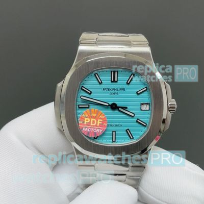 PDF Factory Swiss Replica Patek Philippe Nautilus Tiffany Blue Dial Stainless Steel Watch 